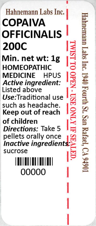 Copaiva Officinalis 200c 1g (Copaiva Officinalis 200c 1g)